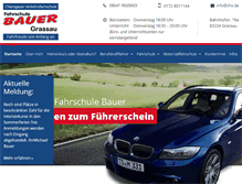 Tablet Screenshot of fahrschule-bauer.de